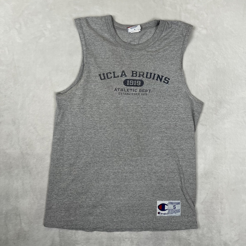 Vintage UCLA Bruins Tank Top Shirt Mens Small Gray NCAA College Champion Y2K